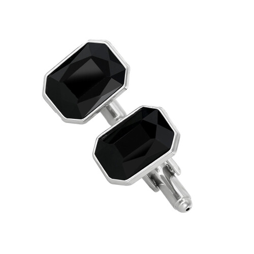 Pair of Compact Silver 1.6cm by 1.2cm Cufflinks Highlighting