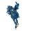 Épingle élégante en forme de cheval, accentuée en cristal,-Bleu 1