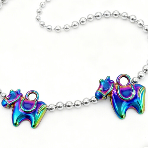 Solid 3D Alloy Rocking Horse Pendant Lightweight Perfect for-21 1