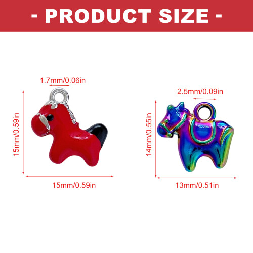 Solid 3D Alloy Rocking Horse Pendant Lightweight Perfect for-21 2