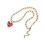 Collier réglable, chaîne en forme de cœur, pendentif en perles 1