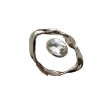 Exaggerated Line Dating Rings Adjustable Finger Opening-White