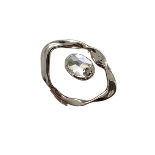 Exaggerated Line Dating Rings Adjustable Finger Opening-White