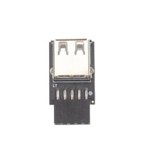 9Pin Till 1 Port USB Adapter Connector PC Internt Moderkort 9Pin Till USB2.0 Typ a Hona-Omvandlare för StationäR Dator