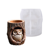 Decorative Silicone Mold Flowerpot Molds Suitable for Owl Stump