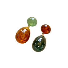 Colorful Geometric Earrings Asymmetric Designs For Fashion