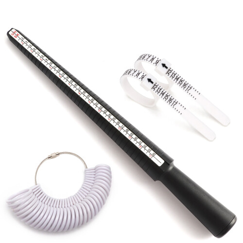 Portable Ring Size Determinator Plastic Measuring Band for-8