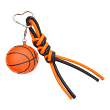 Porte-clés tressé en PU unique sur le-Ornements de basket-ball