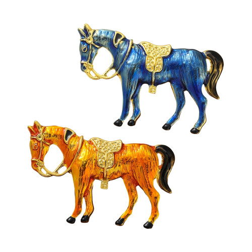 Vintage Inspired Horse Accent Brooch Elegant Statement-SS3
