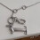 Surfaces lisses teckel pendentif ton argent perlé pull chaîne 6