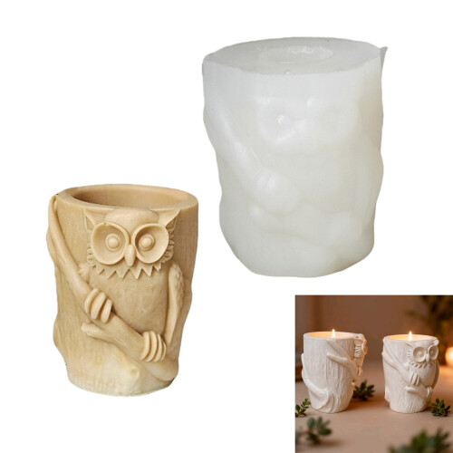 Versatile Owl Shape Silicone Mold DIY Resin Planter Pen 1