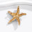 Broche à revers de sécurité en forme d'étoile de mer, strass 5
