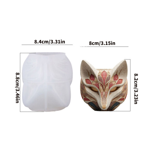 Sturdy Foxes Shaped Silicone Mold For Making Decorative Planters 2