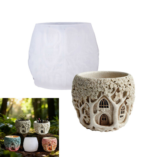 Silicone Flowerpot Molds Small Cottage Silicone Mold Suitable 1