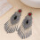 Bohemian Metal Drop Earrings Delicate Craftsmanship-Blue 7