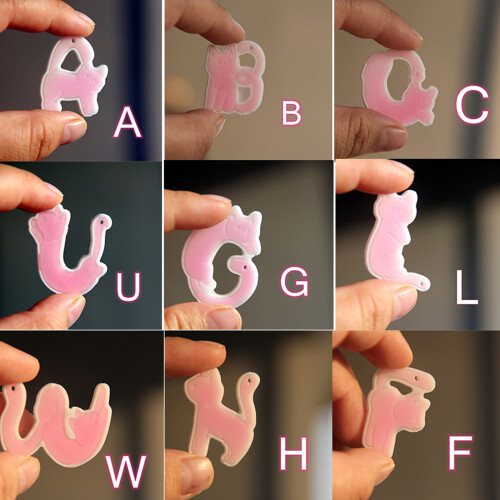 Silicone Charm Mold Herbruikbare sjabloon Katten Lettervorm 1