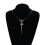 Elegant Triangular Crystal Flower Pendant Necklace With-4 5