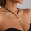 Elegant Triangular Crystal Flower Pendant Necklace With-4 6