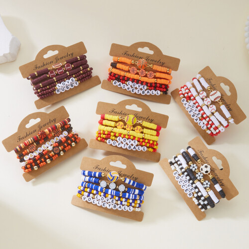 Bijoux en perles élastiques polyvalents,-bracelet de balle-molle 1