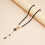 Elegant Triangular Crystal Flower Pendant Necklace With-4 7