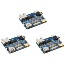 3X 5-V--CM4-Ethernet-Trägerplatine für RasPi RPI für Raspberry Pi Compute Module 4 Lite EMMC IO USB-Erweiterungsplatine