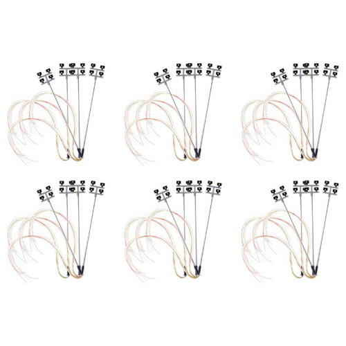 24 PCS HO Scale Model Lighting Tower,Tower Lights Model Lights Layout Lamppost for Train/Garden/Playground/Stadium