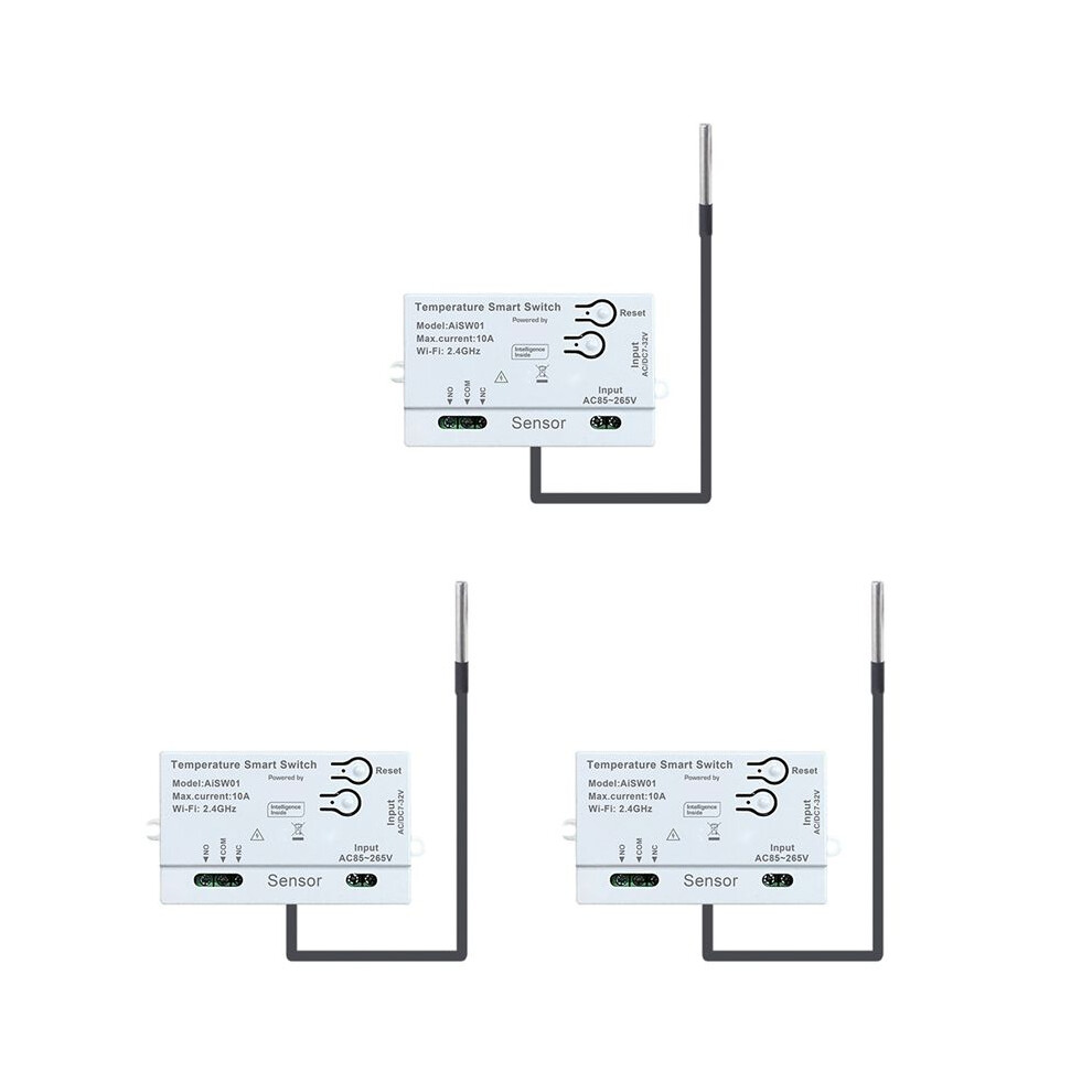 3X Tuya Wifi Temperature Sensor 2.4G Wifi Temperature Sensor With 1M Temperature Probe 6031762652224