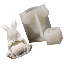 Silicone Pen Holder Mold For Handmade Sitting Rabbit Shape