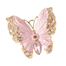Modieuze kristallen vlinderbroche voor kleding,-Roze
