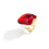 Artistic Geometric Resin Ring Irregular Design Vintage-Red 1