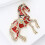 Épingle de cheval en émail élégante avec strass-Marron foncé 4
