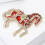 Épingle de cheval en émail élégante avec strass-Marron foncé 5