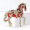 Épingle de cheval en émail élégante avec strass-Marron foncé 6