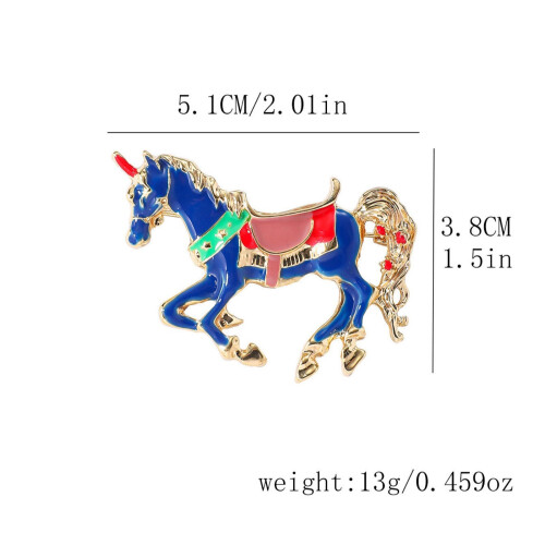 Emaille Decorstion Eenhoorns Broche Legering Basis Veilige 2