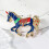 Emaille Decorstion Eenhoorns Broche Legering Basis Veilige 4