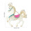 Broche cheval de dessin animé parfaite pour diverses-Blanc 4