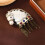 Broche tête de cheval en émail Chic avec glands, accessoire de 7