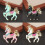 La broche cheval de dessin animé de Style-Gris rosé pâle 7