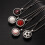 Multi Sport Ball Design Rotatable Necklace High-baseball 4