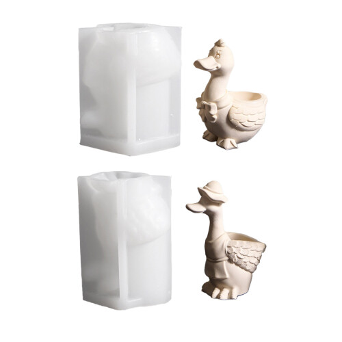 Siliconen Eend Bloempot Schimmel Compatibel Hars-patroon 1 1
