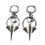 Easy to Maintain Gothic Rivet Earrings Bidirectional Designs 1