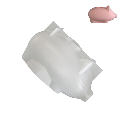Silicone Craft Mold for Crystal Drip Glues Pig Candle-pattern 2
