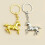 Porte-clés pendentif cheval polyvalent pour sacs à clés-Argent 7