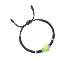 Sport Inspired Woven Adjustable Bracelet for Active-tennis