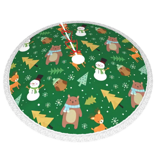 Christmas Tree Skirt 36 Inch Rustic Holiday Decor 2