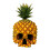 Ananashodeskalle ornament Halloween dekorasjon 2