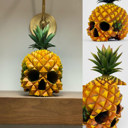 Ananashodeskalle ornament Halloween dekorasjon