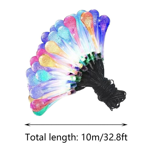 Xerdsx LED sne pompom lanterne lyskæde 10 m 80 lys 2