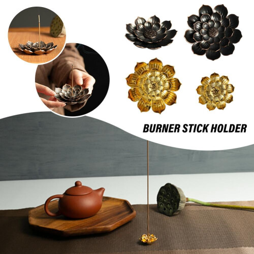 Lotus røkelsesbrennerholder – legering, 2 størrelser 2