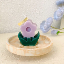 Bougie décorative de bureau parfumée aux fleurs pour chambre à coucher